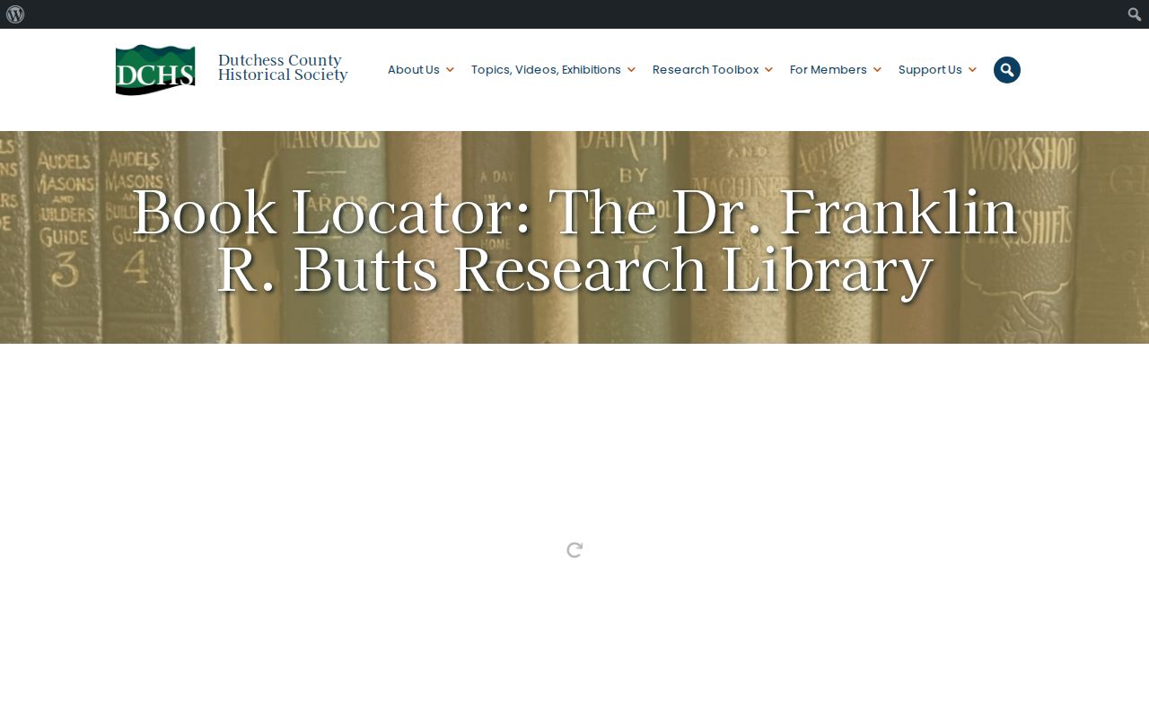 Dutchess County city directory shelf information in the DCHS Butts Research Library locator